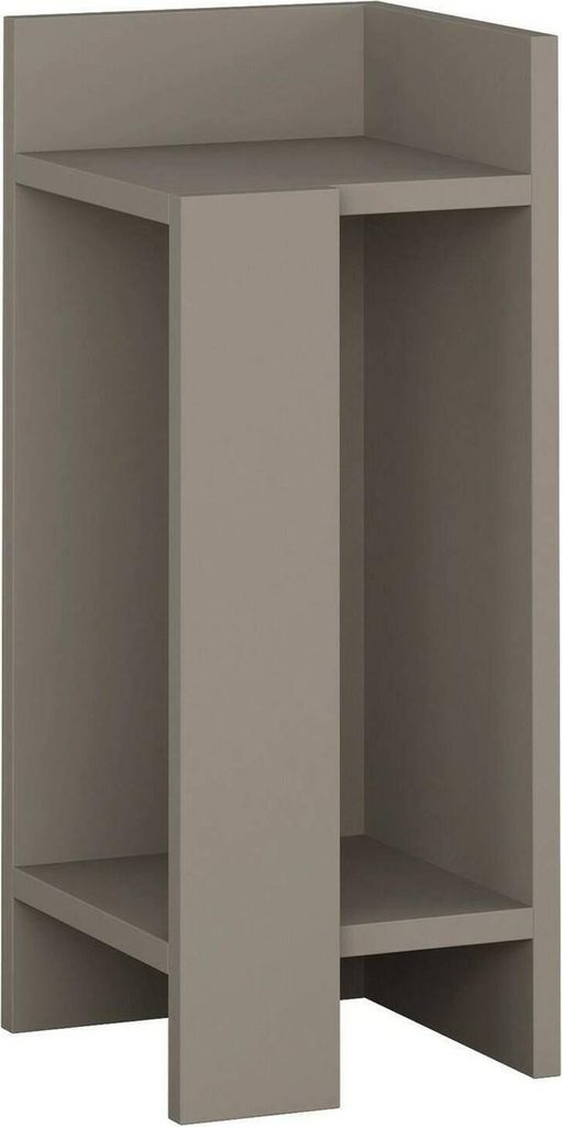 Dmora Nachttisch Taurus 25x27x60h cm Grau, 2 Regale