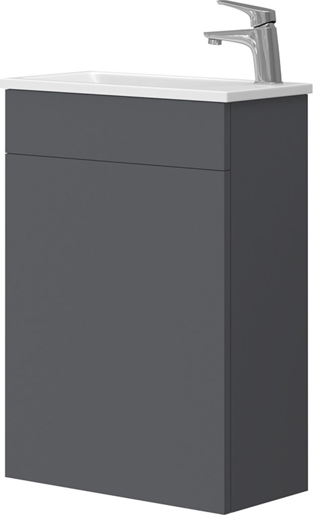 Waschbeckenunterschrank Vicco Amadeo Anthrazit 2 Teile, mit Waschbecken, Model 43361