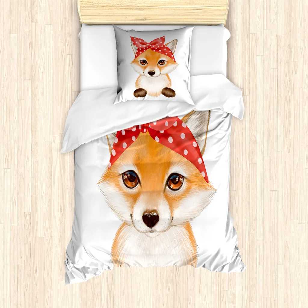Set Letto Corallo Wild Animal ABAKUHAUS 135x200 Anallergico