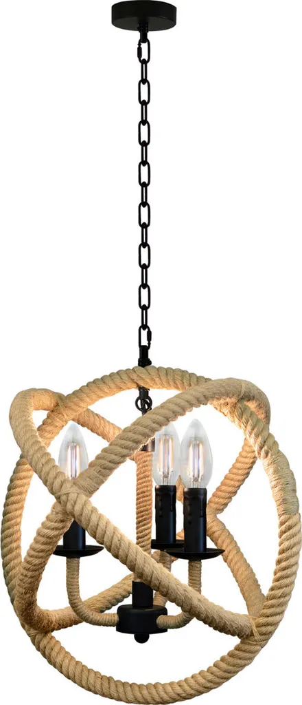 Suspension ROPE Idéale pour Salon et Table à Manger en Corde Marron