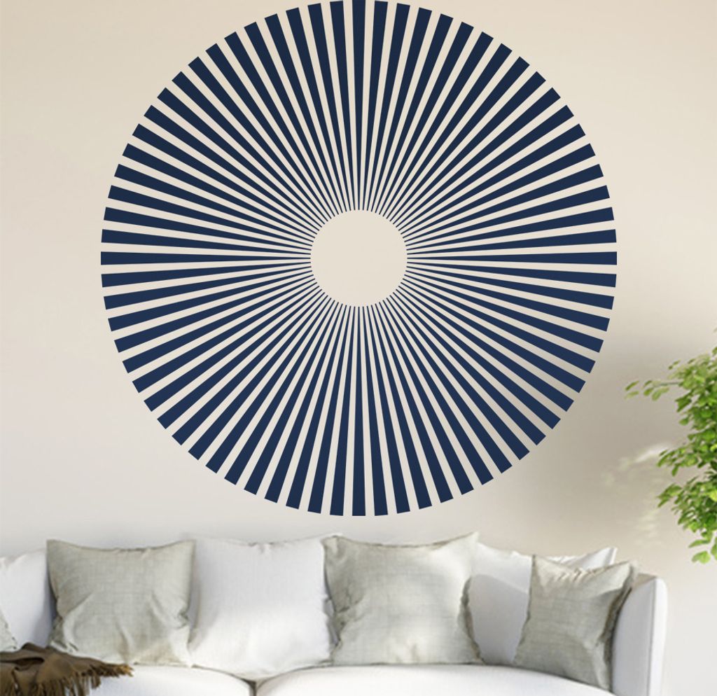 Kreis Ornament Wandtattoo in 6 Größen - Wandaufkleber Wall Sticker - Dekoration, Küche, Wohnzimmer, Schlafzimmer, Badezimmer