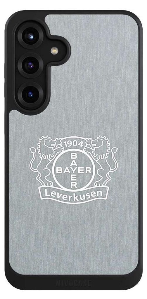 NIVOCASE Hülle für Samsung Galaxy S25+ Handyhülle NIVOcore Case Schwarz Bayer 04 Leverkusen Offizielles Lizenzprodukt Wappen