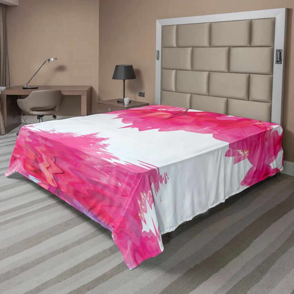 Lenzuolo Decorativo ABAKUHAUS Bouganville Rosa - Arredo Camera