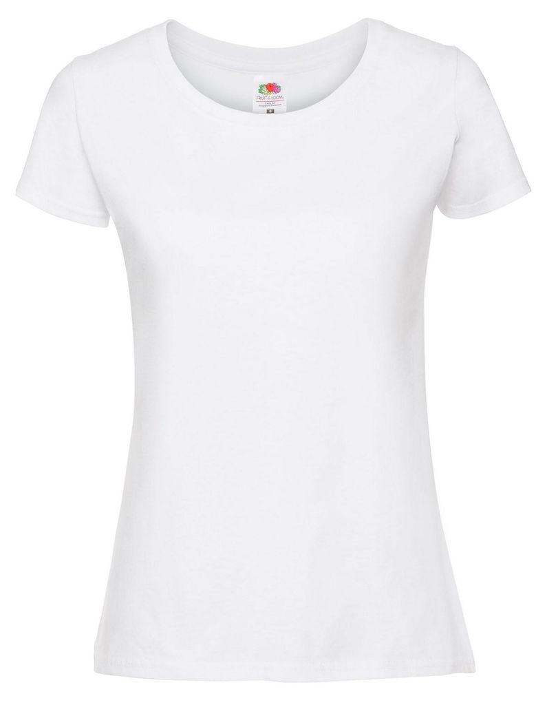 Fruit of the Loom - "Iconic 195 Premium" T-Shirt für Damen FK2664 (XL) (Weiß)