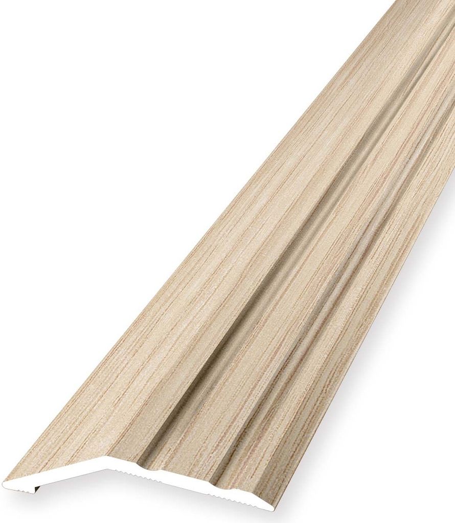 Abschlussprofil 10 x 39 x 900 mm Einfassleiste Einfassprofil Aluminium eloxiert Geriffelt Selbstklebend Eiche weiß gekalkt Küberit