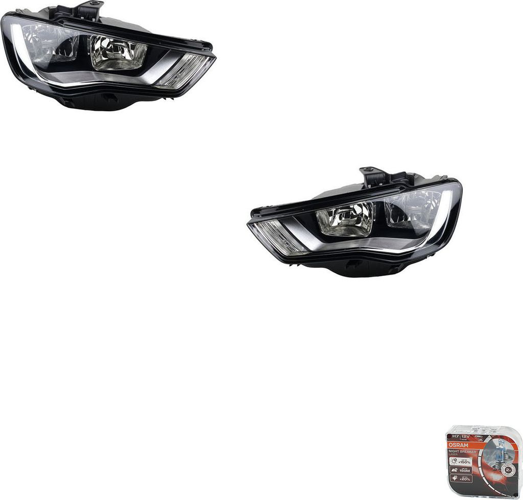 Johns, Scheinwerfer + Osram Night Breaker Laser passend für Audi A3 8V H15 Set L R 8V0941003 8V0941004