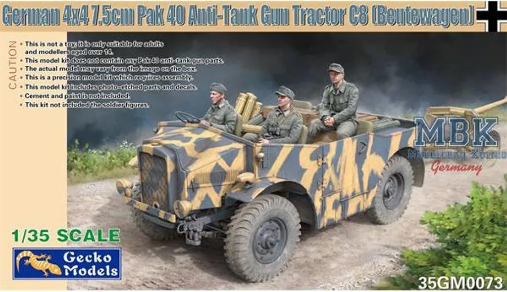 Gecko Models 35GM0073 Tracteur Allemand 4x4 et Canon Pak40 1/35