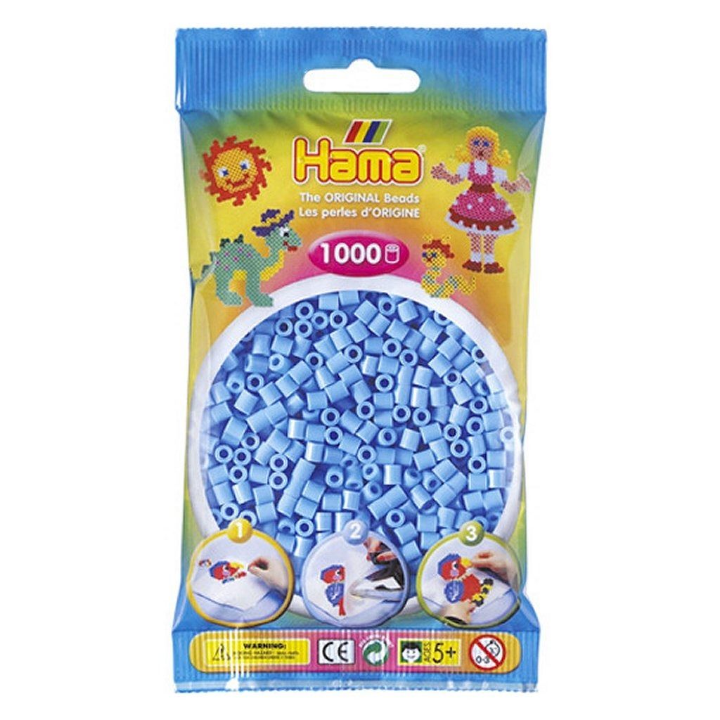HAMA-Perlen Pastellblau 1000Stück, 1Beutel Produktbild 