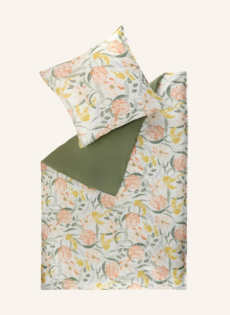 SCHÖNER WOHNEN Bettwäsche Playful-B Farbe grün Größe 135x200+80x80