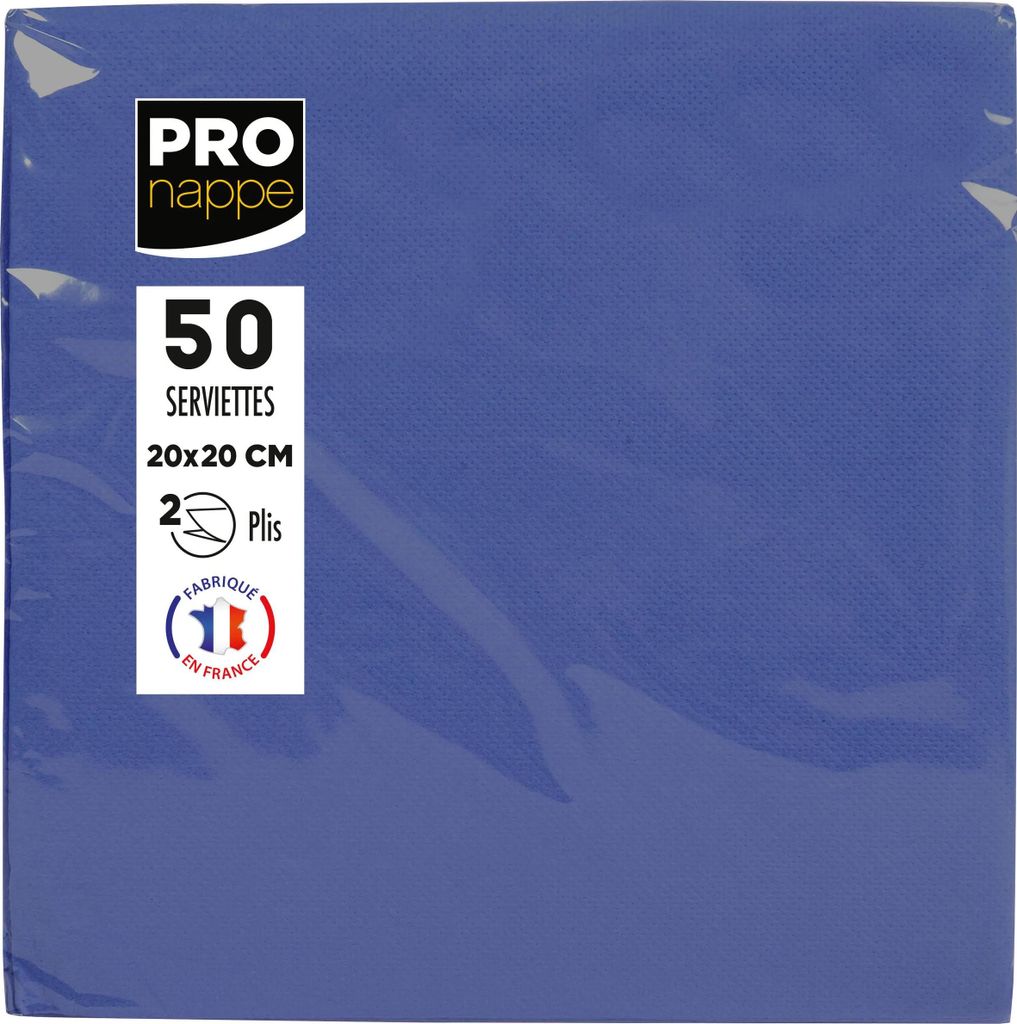 Pronappe 16x 50 serviettes cocktail ouate 2 plis 20x20 cm Image du produit 