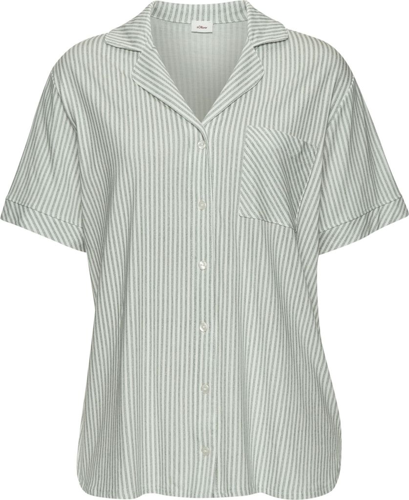 s.Oliver Pyjamaoberteil grün-gestreift Größe 36/38