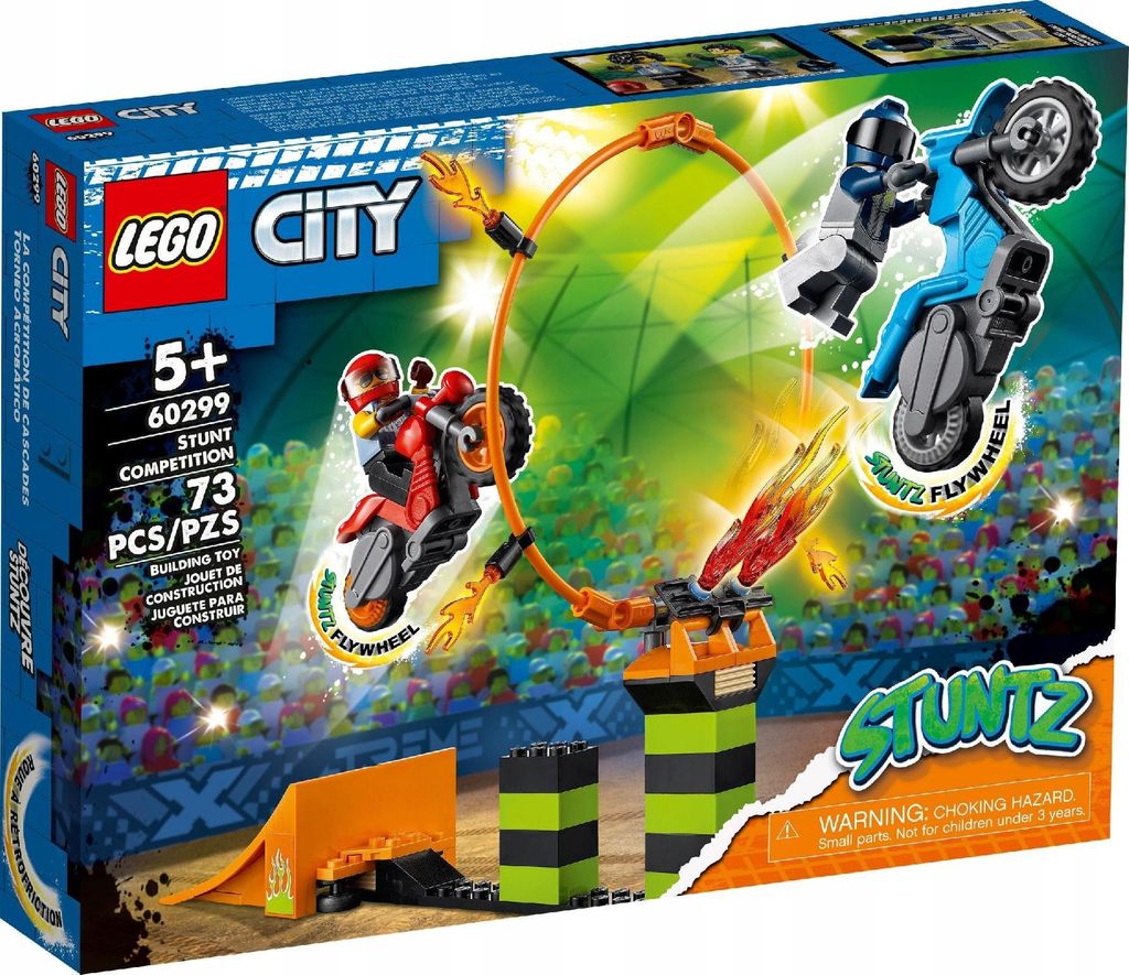 LEGO 60299 Stunt-Wettbewerb - Set mit Spielzeug-Motorrad Produktbild 