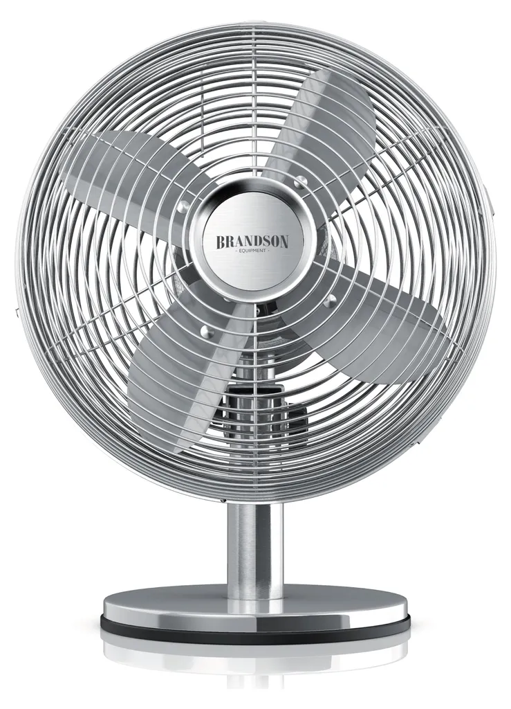 Petit Ventilateur Puissant Anti Canicule Chrome pour Chambre et Bureau
