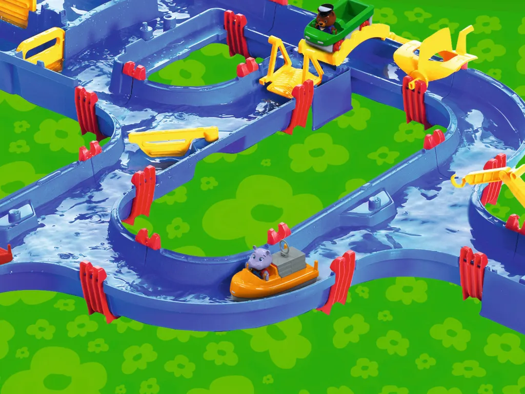 AquaPlay ContainerPort Set de Jeu avec Grue Pivotante et Écluse Mobile - 9