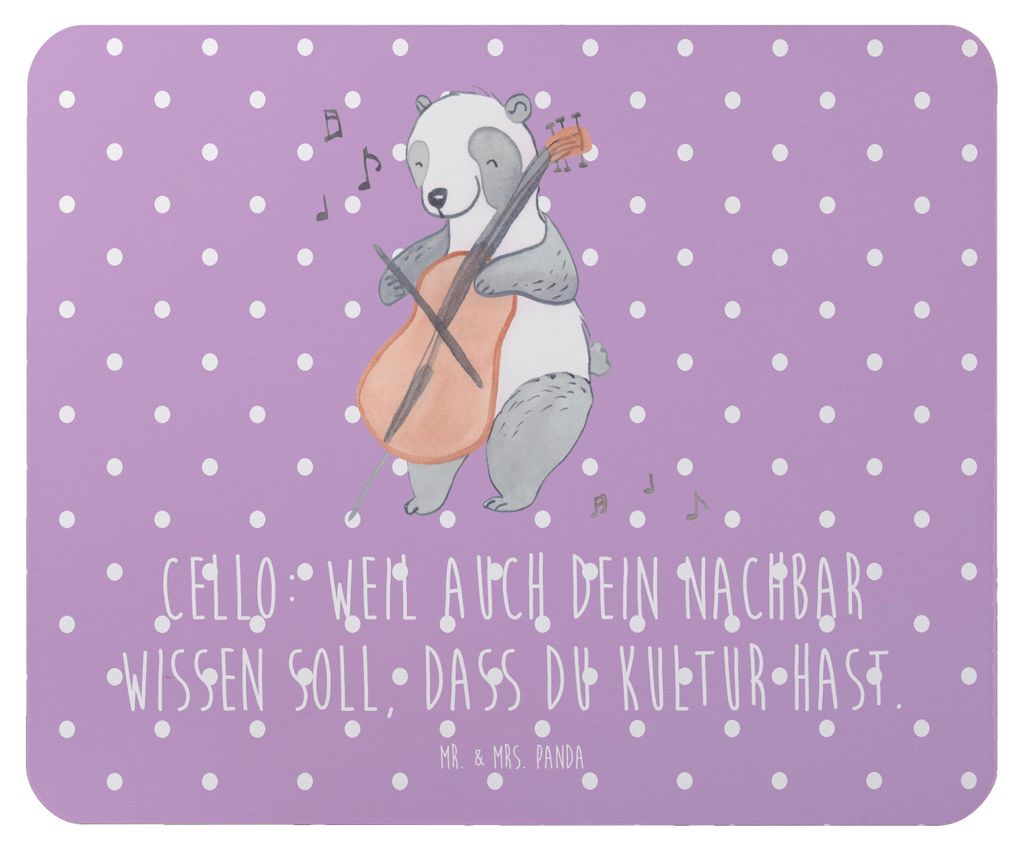 Mr. & Mrs. Panda Mouse Pad Cello Kultur - Lavendeltraum - Geschenk, Streichinstrument, Lernen, Musik, Instrument, Solo, Musikinstrument, laptop mou...