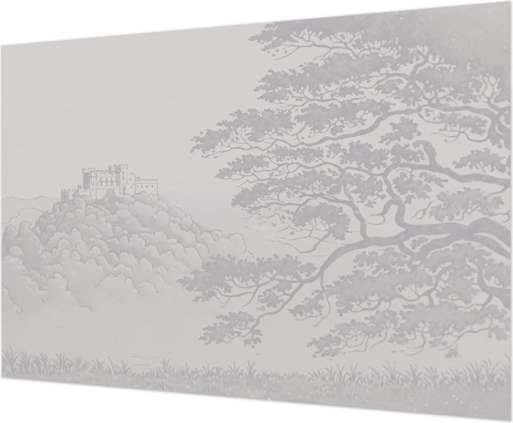 Wandtapete - Dekorative Tapete für Wohnzimmer - Tapetenfolie für Wanddekoration - 208x146 cm - Burglandschaft