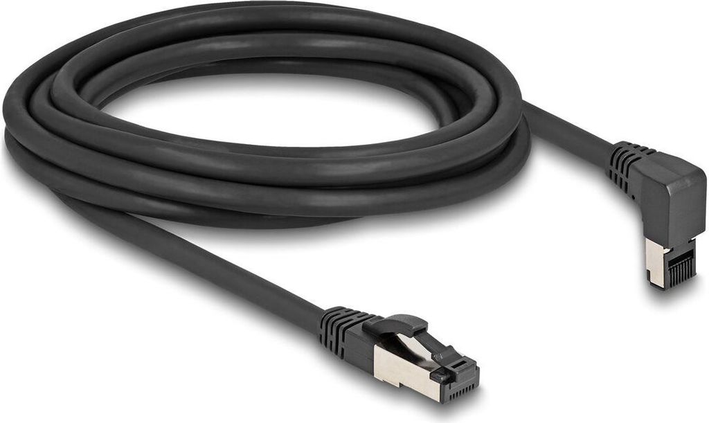 DELOCK RJ45 Netzwerkkabel Cat.8.1S/FTP 90° oben gew./gerade
