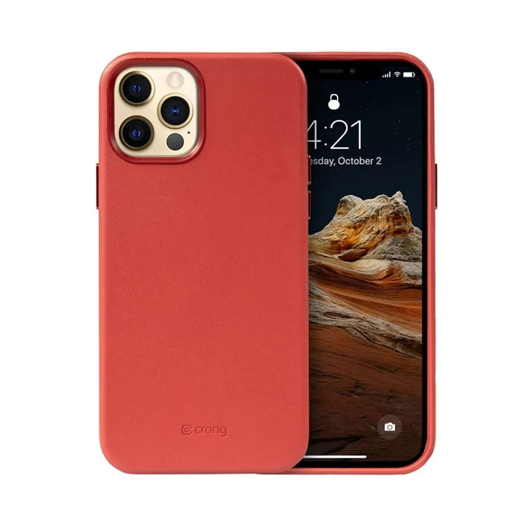 Coque cuir iPhone 12 Pro Max Rouge : Style élégant et Protection quotidienne