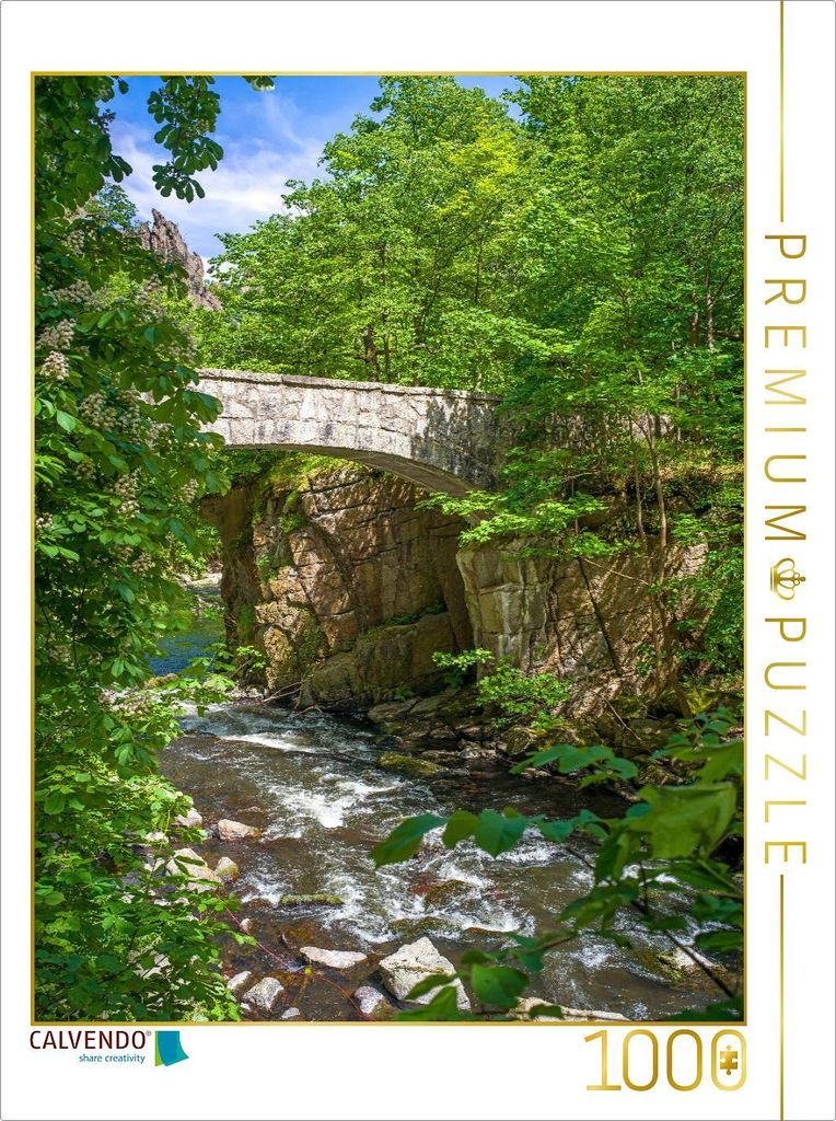 CALVENDO Puzzle Bodetal - Jungfernbrücke | 1000 Teile Lege-Größe 64x48cm Foto-Puzzle für glückliche Stunden