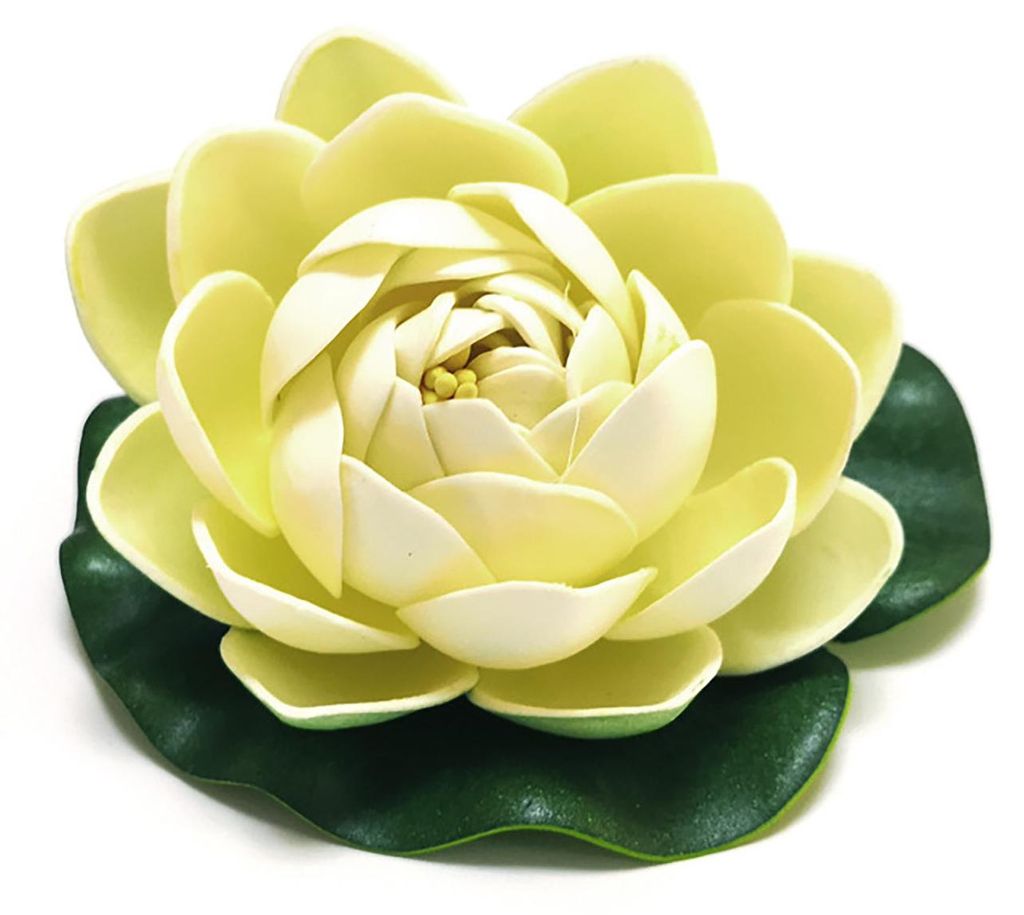 Schwimmende künstliche Lotusblumen mit Lotusblättern – realistische Teichpflanzen-Imitation für See, Pool, Aquarium – Wasserdekoration