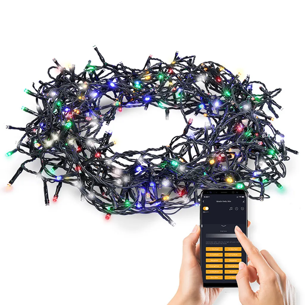 Guirlande de Noël Extérieure WiFi 20m - Décoration Intelligente Tout-en-Un