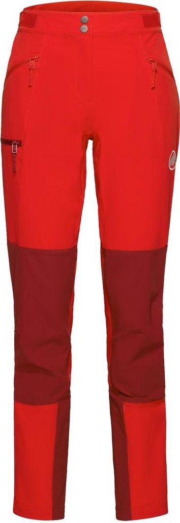 Mammut Courmayeur SO Pants Women - Atmungsaktive Softshellhose für die Berge, Farbe:mammut red-dark mammut red, Größe:46 short