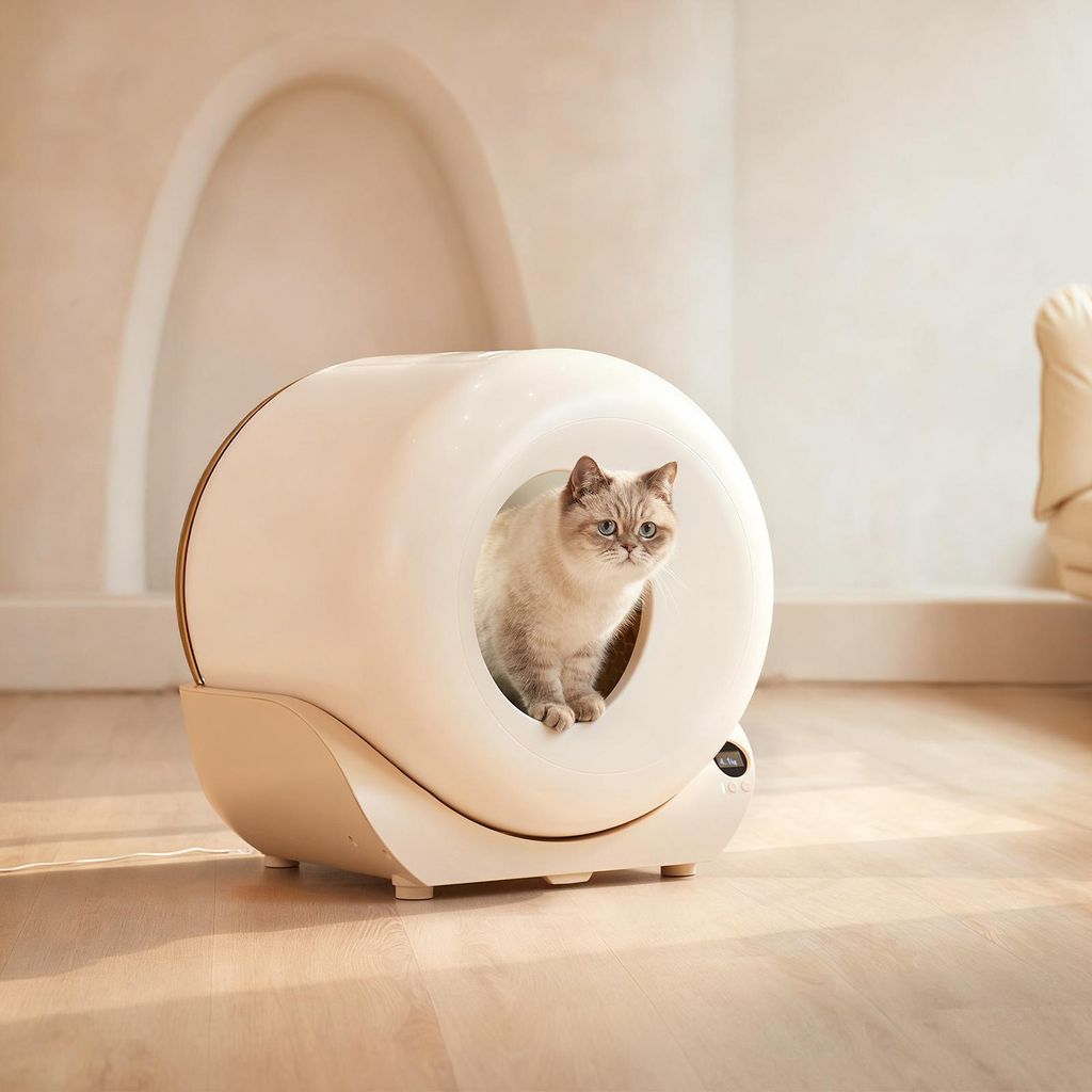STILVORA Selbstreinigende Katzentoilette App-Steuerung Katzenklo in modernen Design großzügiger Niedriger Einstieg, geeignet für Katzen u...