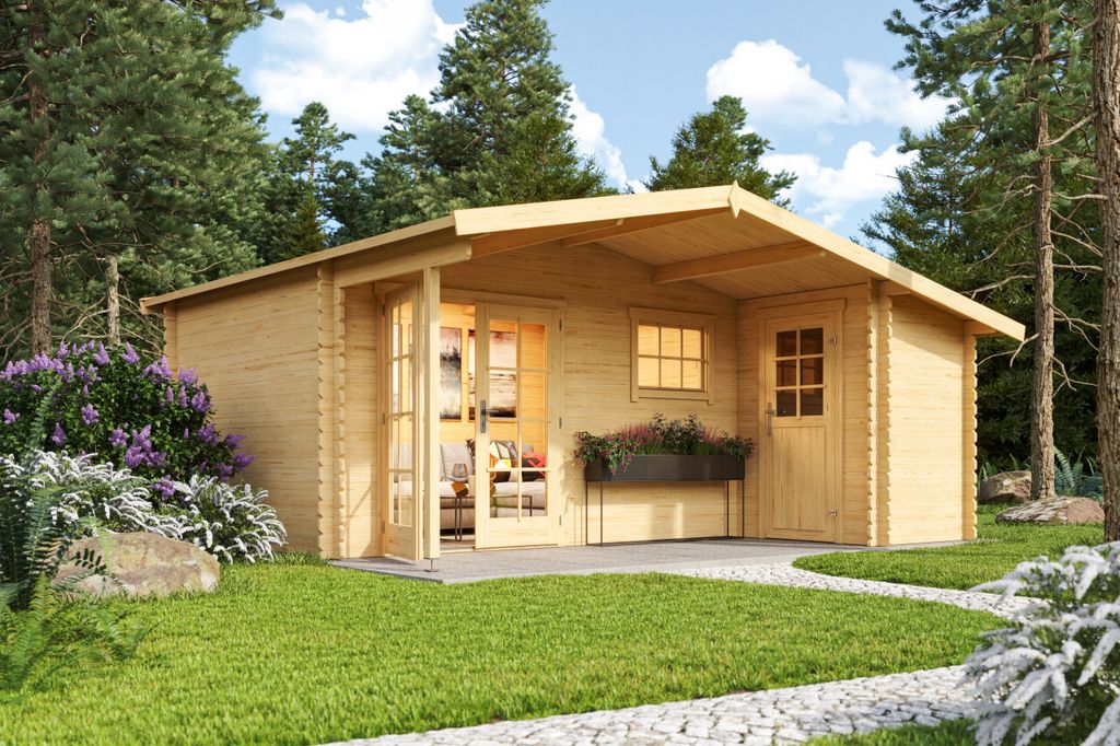 Lasita Maja Gartenhaus / Gerätehaus Little Rock Schwedenrot - Neu!, Farbe:schwedenrot, Dachform:Satteldach