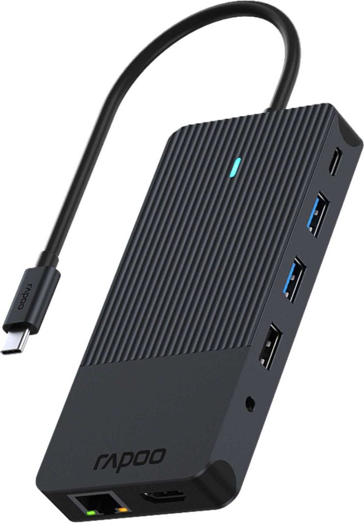 Rapoo USB-C Multiport Adapter 12-in-1, grau Produktbild 
