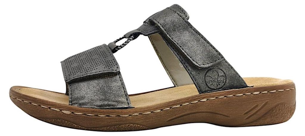 Scarpe da donna Rieker, modello sandalo, colore grigio, Immagine del prodotto 