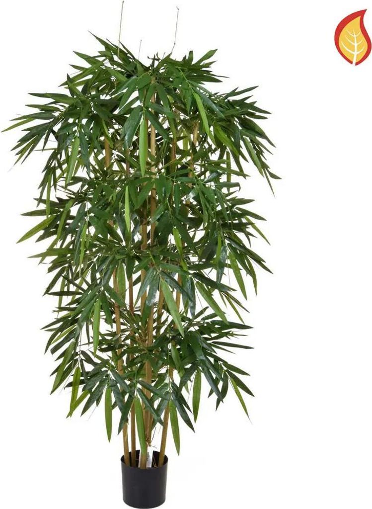 aplanta Künstlicher Bambus - Pia | 210 cm, B1 Feuerhemmend, für drinnen, Kunstbaum, wie echt, Allergiker geeignet, pflanzliche Dekoration Praxis,...