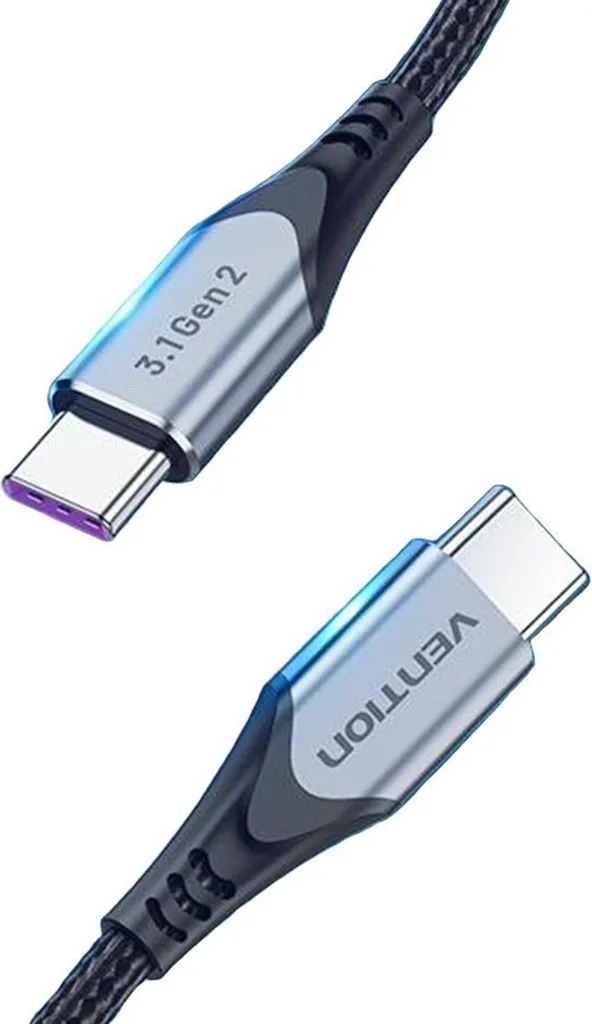 USB-C to USB-C 100W Vention TAHHF 5A 1m USB 3.1 Gen2 4k cable (gray) - 7