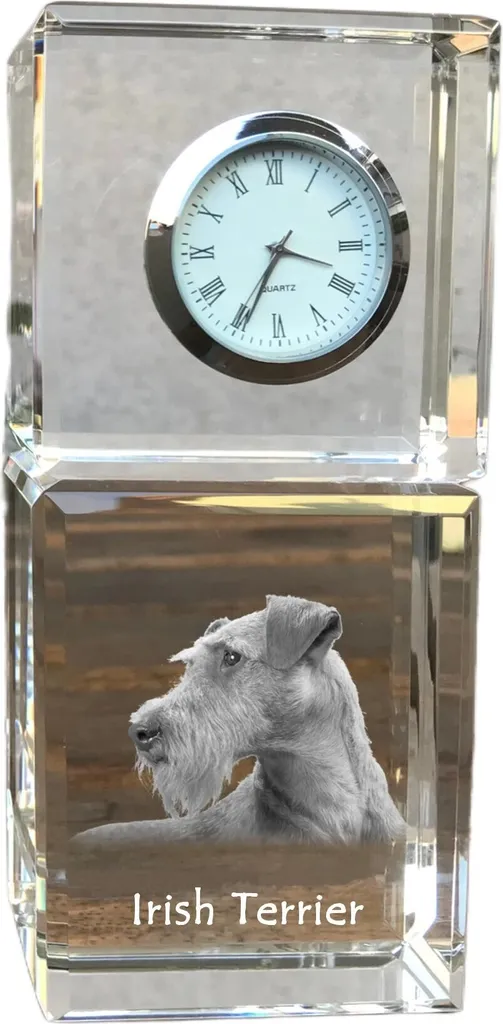 Orologio Irish Terrier in Cristallo Art-Dog | Regalo Cane Personalizzato - 1