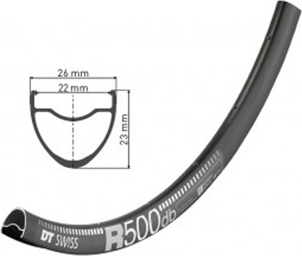 Felge DT Swiss R 500 DB 28" sz 622-22, 28 Loch Produktbild 2