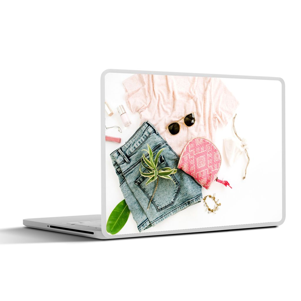 MuchoWow Laptop Aufkleber Sticker Cover Kleidung - Sonnenbrille - Hemd 36.5x27.5 cm - Laptop-Sticker