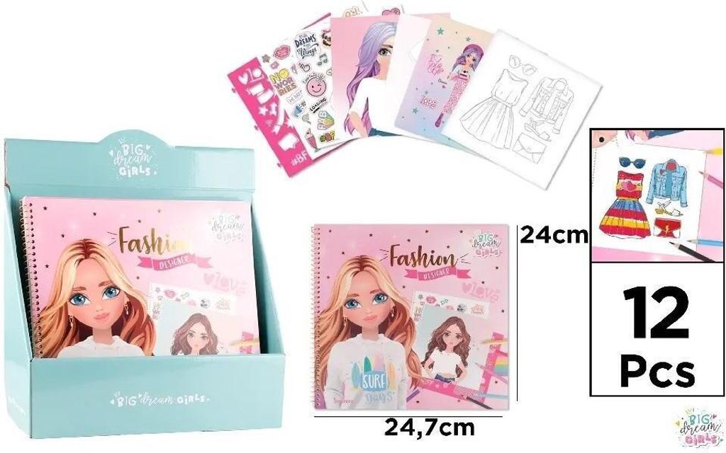 Notes z naklejkami dla projektantek Big Dream Girl