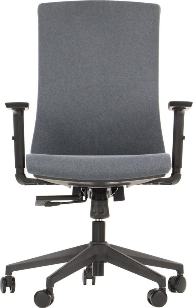 Ergonomischer Bürodrehstuhl TONO, Nylongestell, verstellbare Armlehnen, Graphitpolsterung
