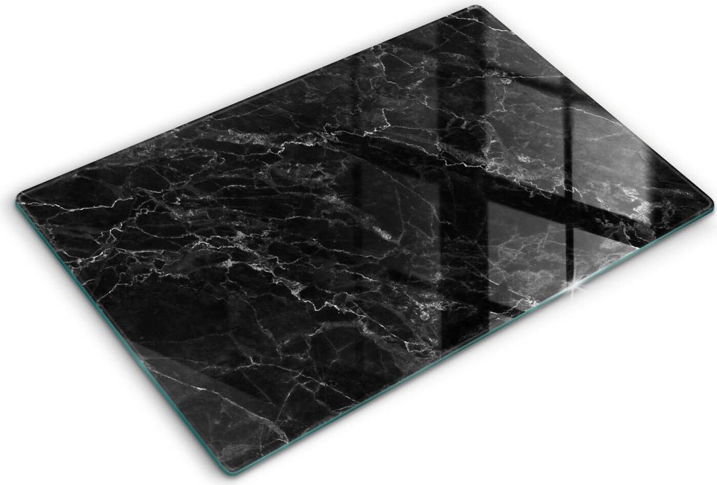 Abdeckung Glas - Küchenabdeckung - 80x52 cm - Abdeckplatte -Eleganter Marmor