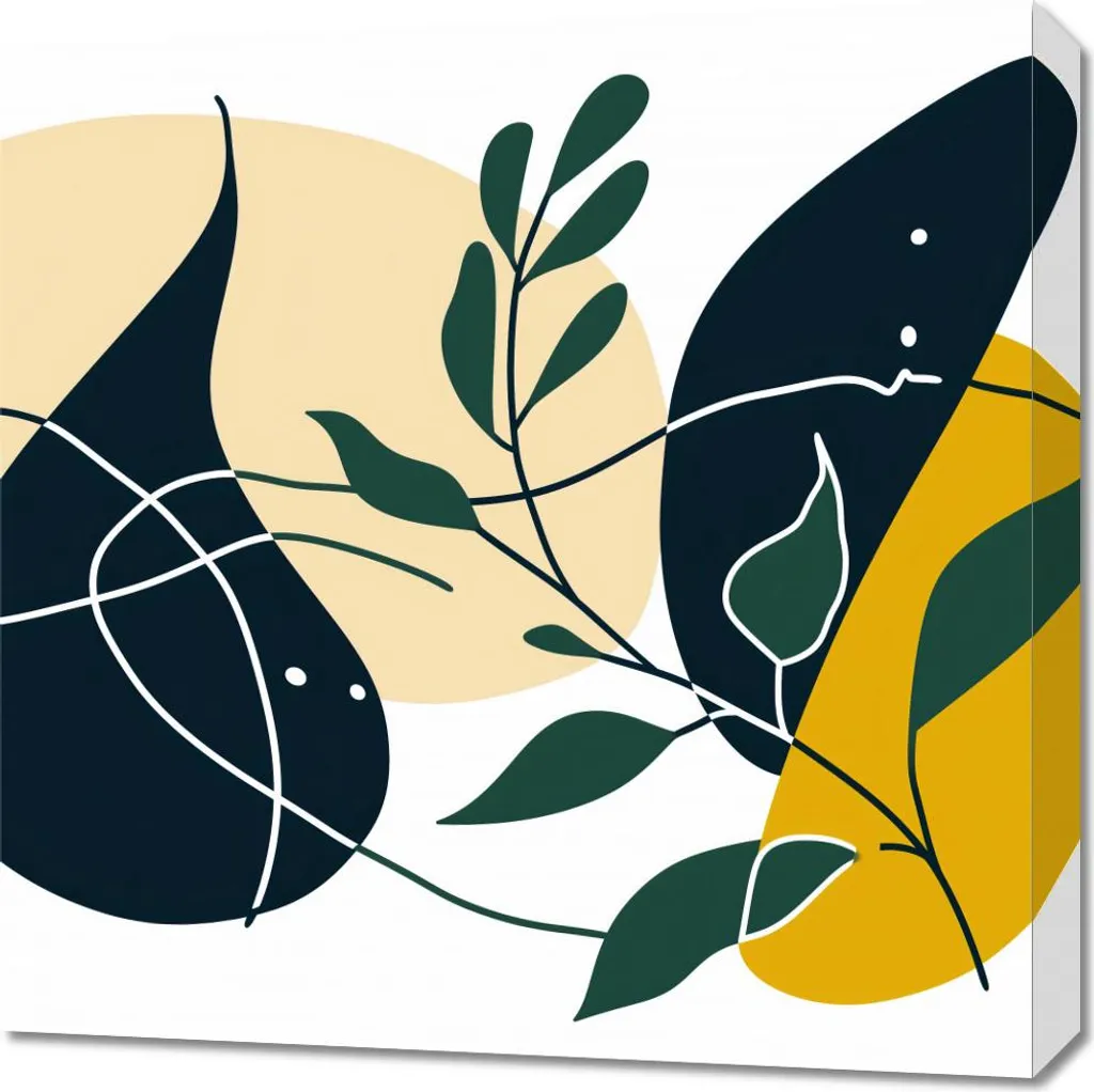 Decorazione Murale Natura Sguardo 60x60: Eleganza Naturale per Interni