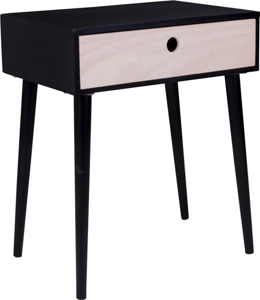 Table de Nuit Ragna Noire Gain de Place - Fini le Désordre près du Lit