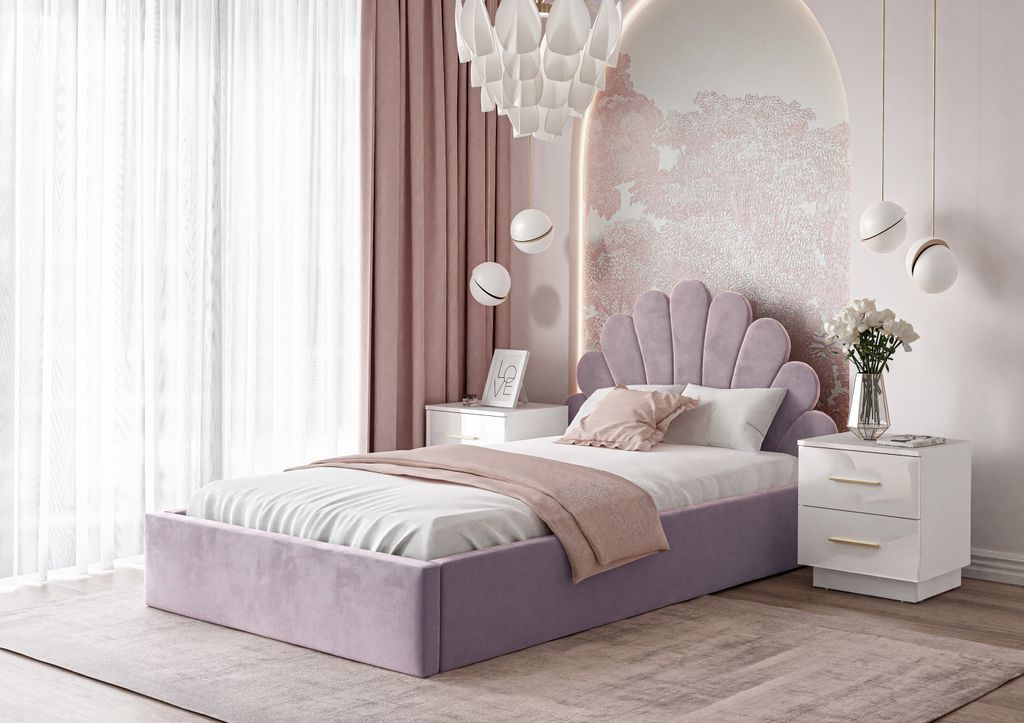 Polsterbett ASHLEY mit Bettkasten Magic Velvet 2249 140x200 cm