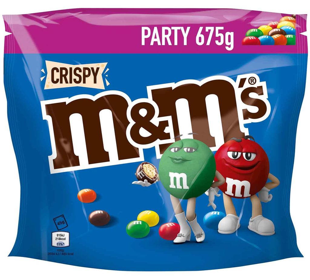 M&M'S Crispy con corazón crujiente de arroz en chocolate Imagen del producto 