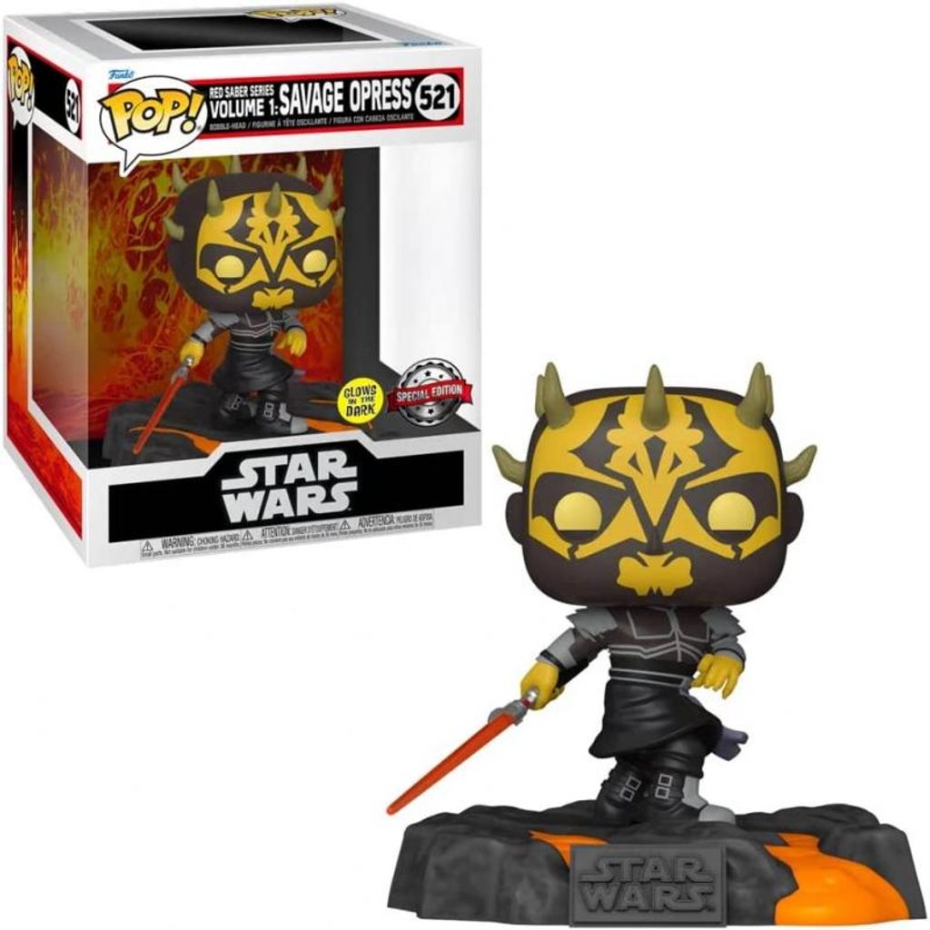 Funko Pop! Star Wars Red Saber Series Volume 1 - Savage Opress #521 Glow in the Dark Exclusive