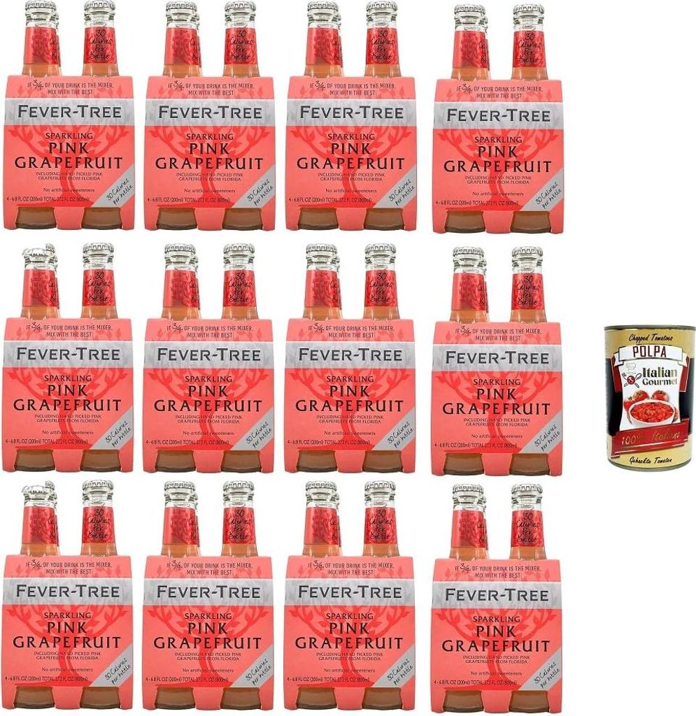 FEVER-TREE Sparkling Pink Grapefruit Mixer, 48x 20cl + Italian Gourmet Polpa 400g