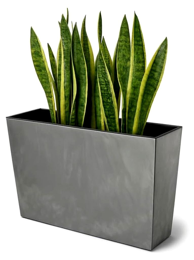 Blumentopf mit Einsatz – Blumentöpf Hoch & schmal 19x56 cm – Grau – Übertopf mit Bewässerungssystem – Blumenübertopf Für Balkon, Terra...