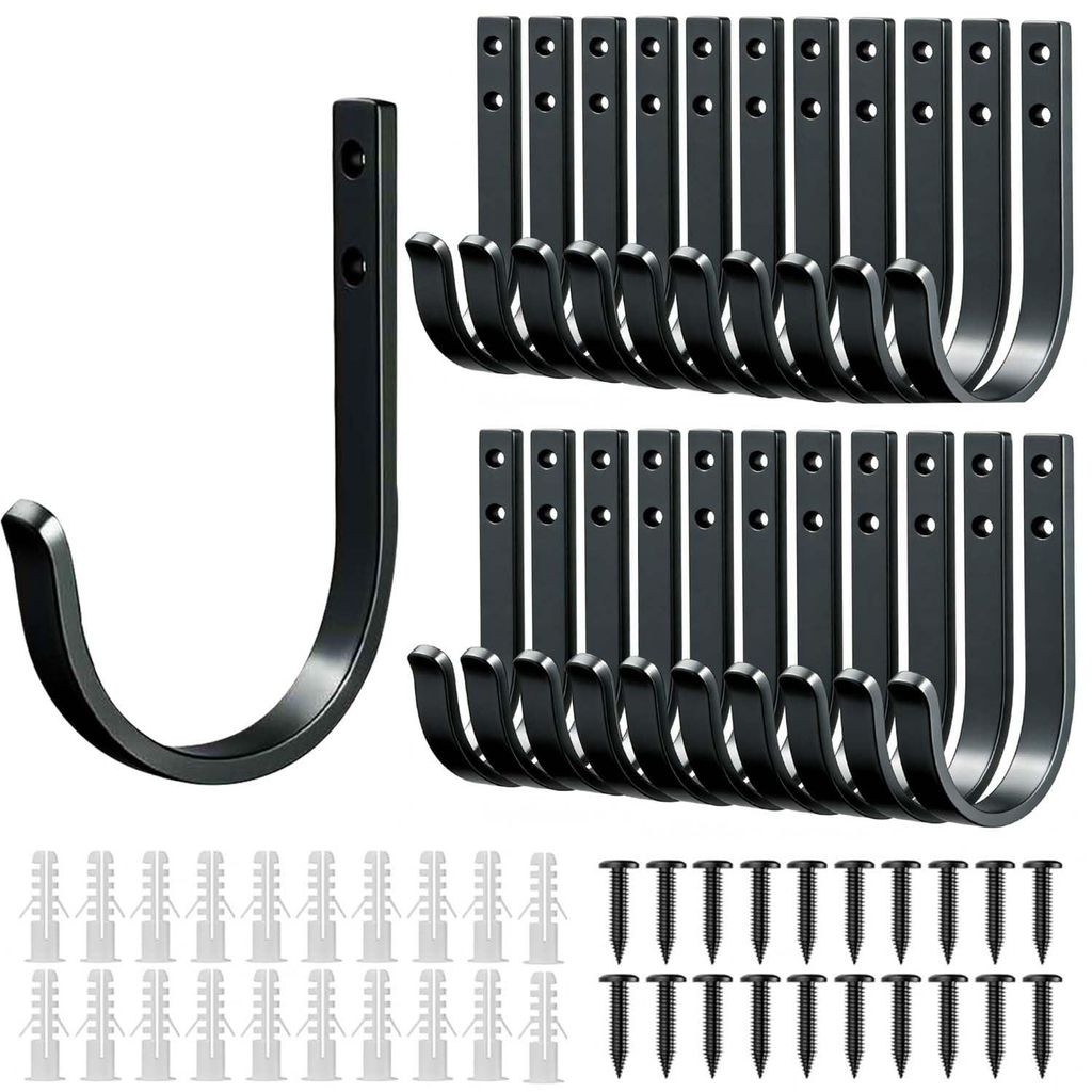 20-teiliges Set mit Kleiderhaken, Handtuchhaken und Wandhaken zum Bohren; Wandhaken, Kleiderhaken, Schlüsselhaken, Zahnbürstenhalter, Haken für ...