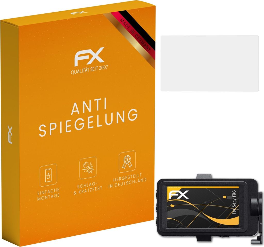 atFoliX FX-Antireflex 3x Schutzfolie kompatibel mit Sony FX6 Displayfolie