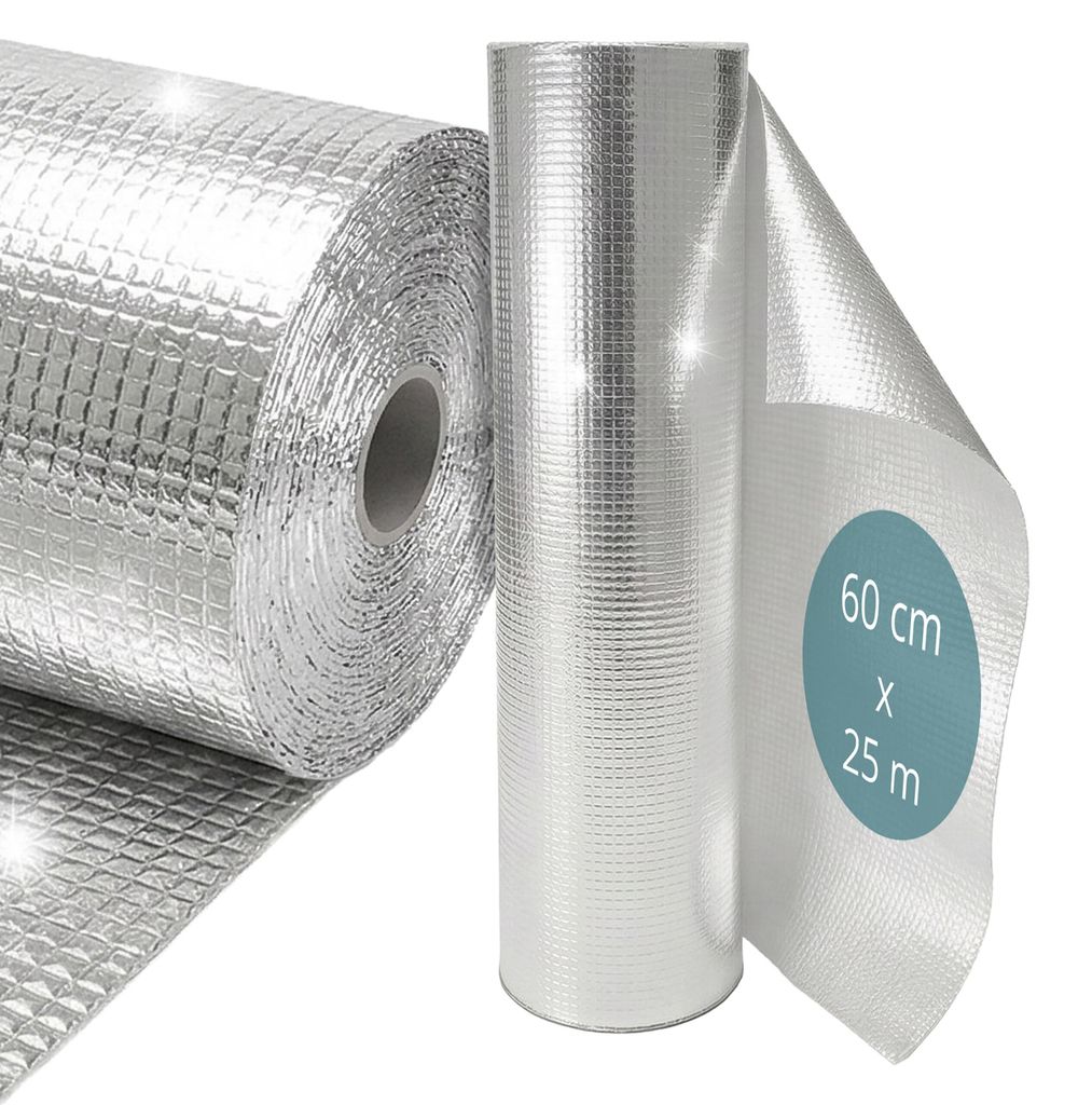 Folia odbijająca ciepło Relaxdays do grzejników, 0,6 x 25 Zdjęcie produktu 