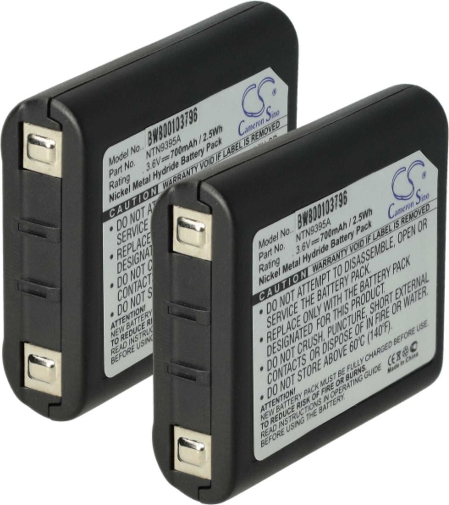 vhbw 2x Akku kompatibel mit Motorola Talkabout EM1020R, EM1000R, EM1000A, EM1000, FV300, FV500, FV600 Funkgerät, Walkie Talkie (700 mAh, 3,6 V, NiMH)