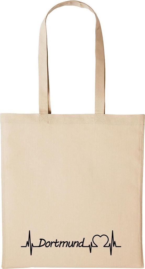 Huuraa Baumwollbeutel Dortmund Geschenk Einkaufstasche Natural 10 Liter Baumwolle Dortmund Accessoire